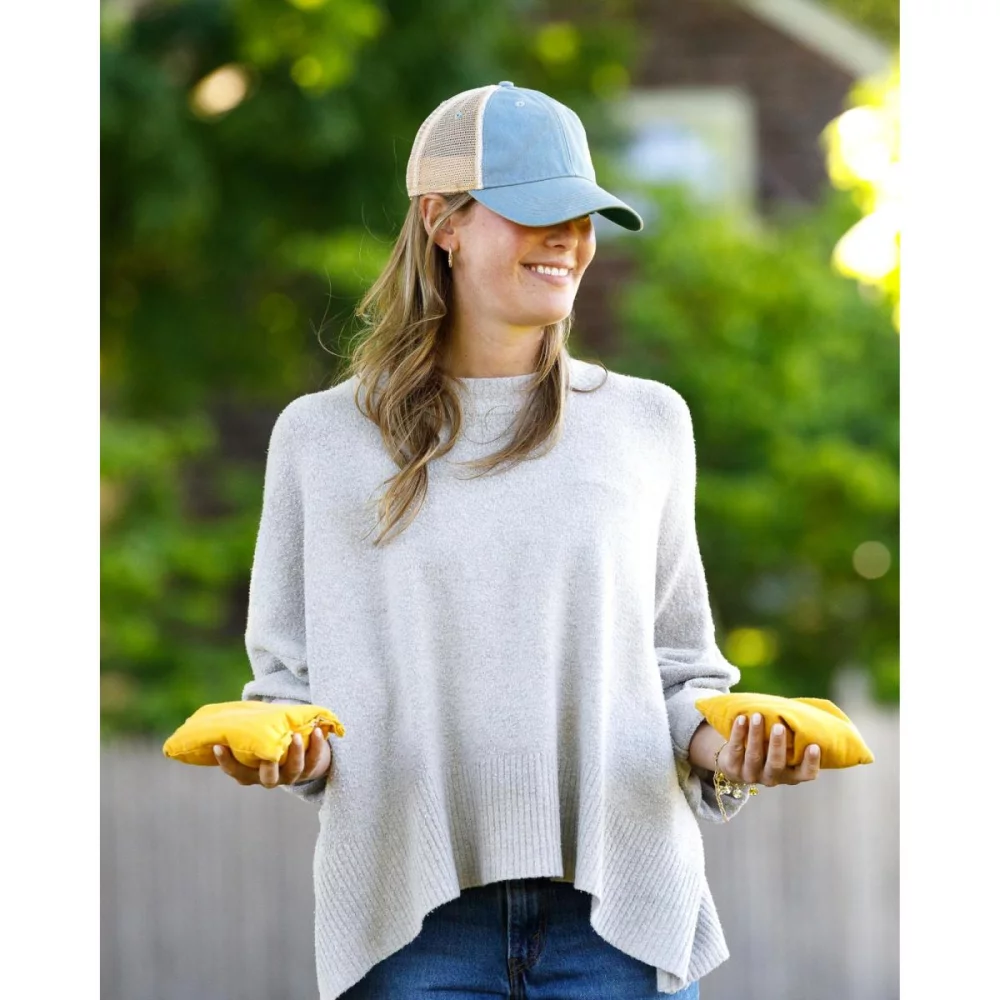 Merrimack Hat Co.™ Austin Vintage Trucker - Bleu Ciel-Beige