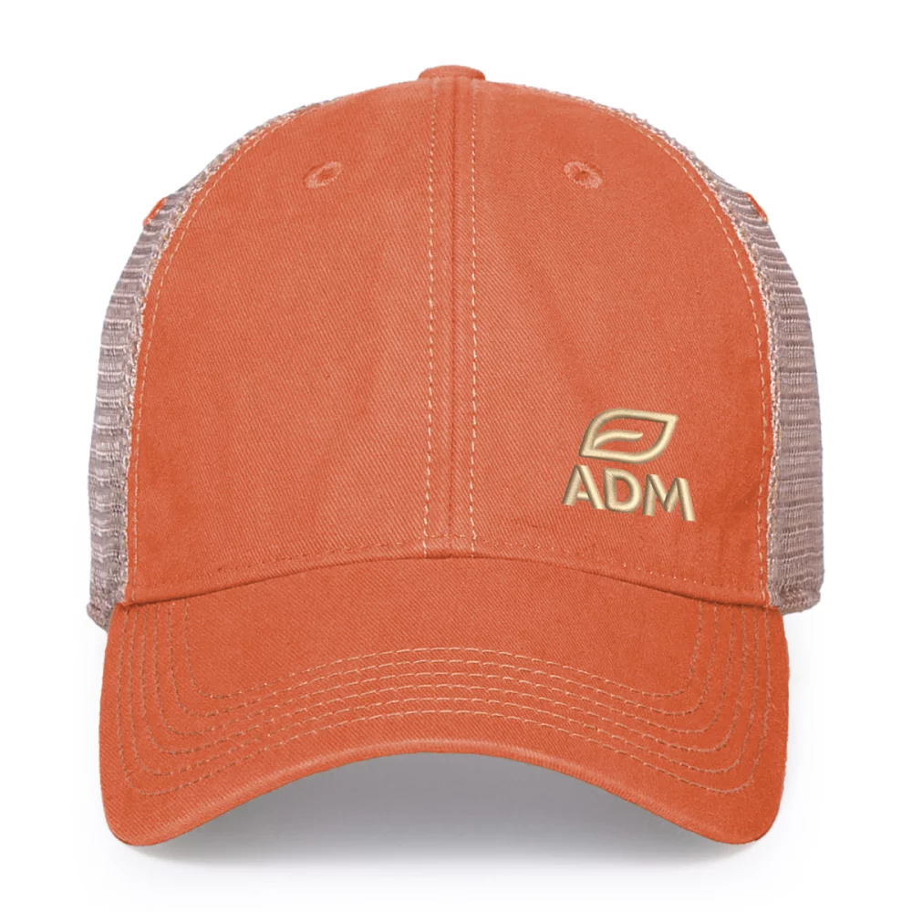 Merrimack Hat Co.™ Austin Vintage Trucker - Orange-Tan