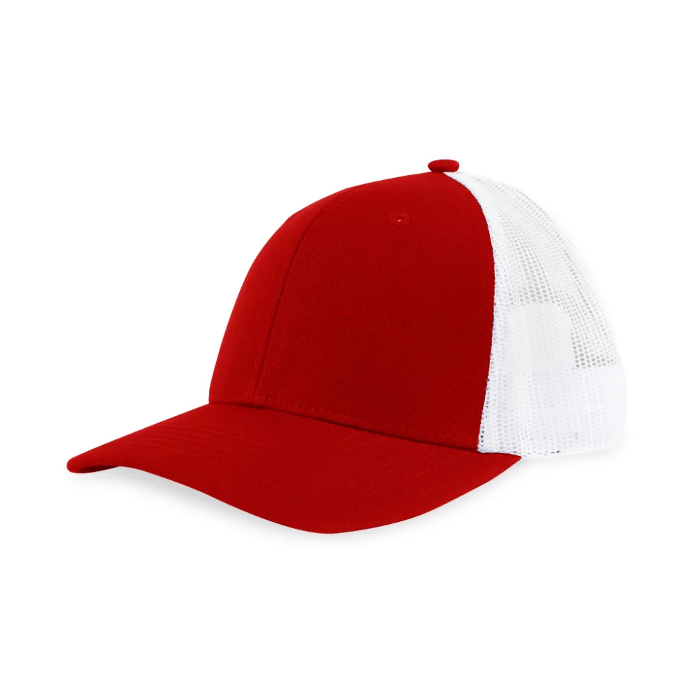Merrimack Hat Co.™ Colt Trucker - Écarlate-Blanc