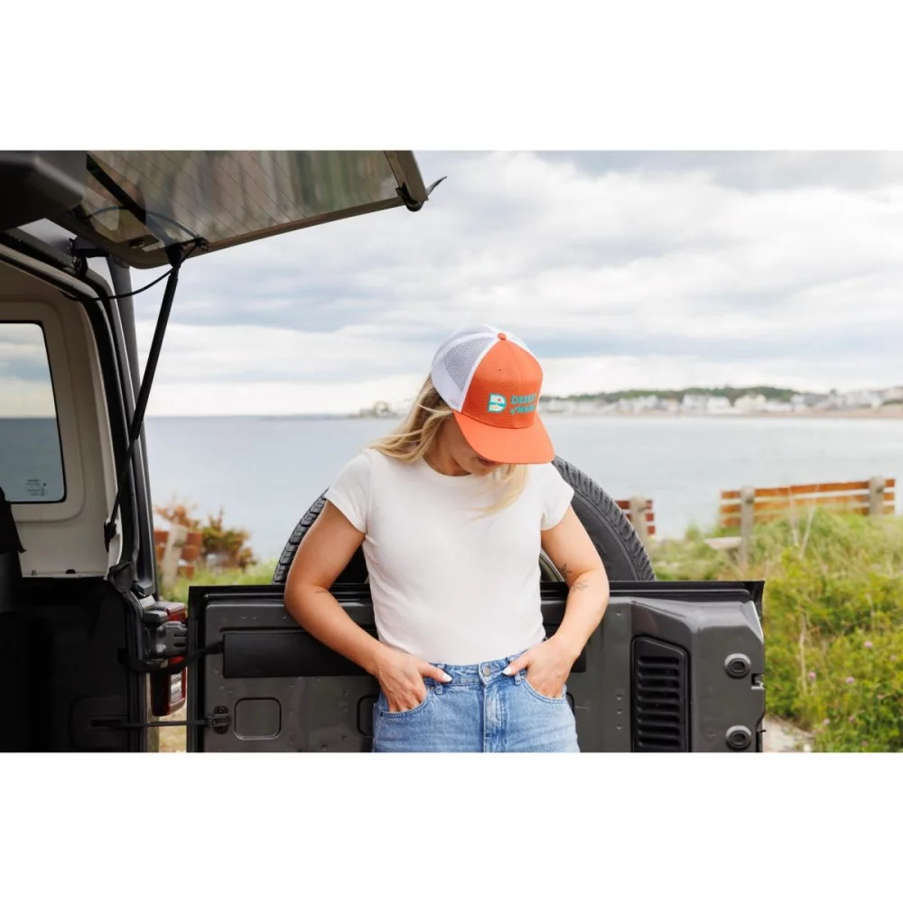 Merrimack Hat Co.™ Colt Trucker - Orange-Blanc
