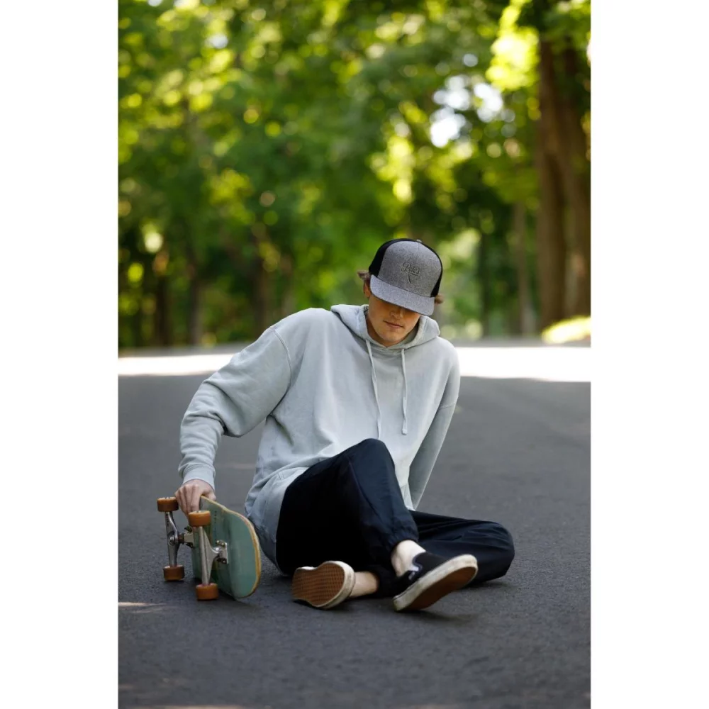 Merrimack Hat Co.™ Axel Trucker - Gris chiné-noir