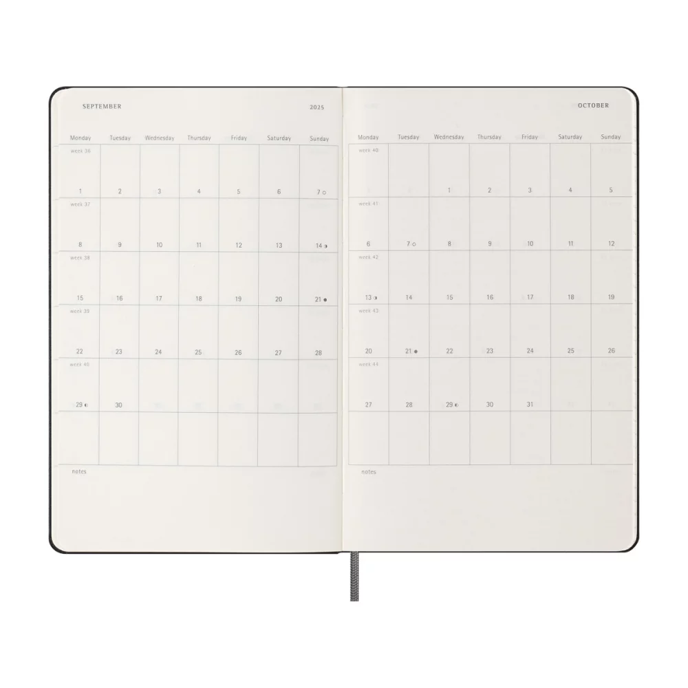 Moleskine® Hard Cover Large 18 Month Weekly 2024-2025 Planner - Black