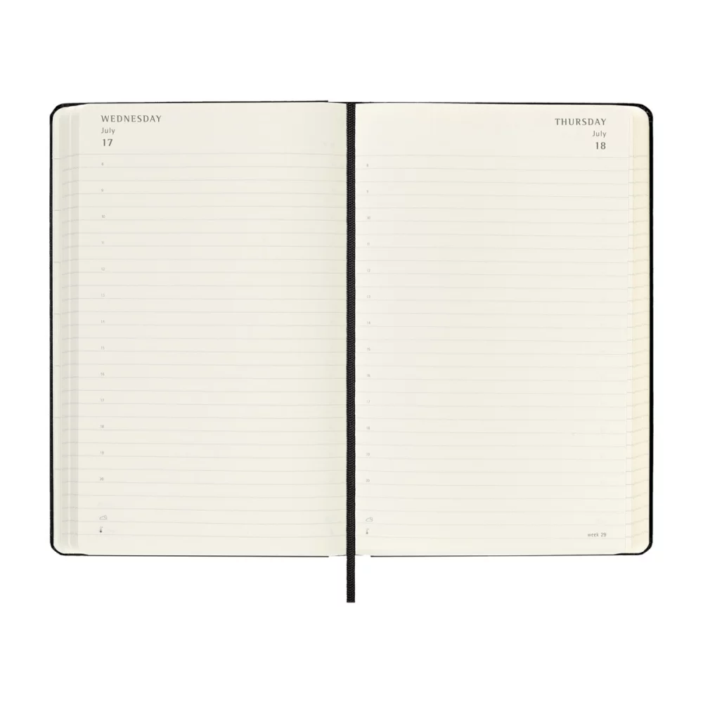 Moleskine® Hard Cover Large 18 Month Daily 2024-2025 Planner - Black