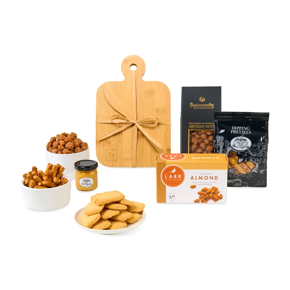Bamboo Cheese Board & Bites Gift Set - Bamboo