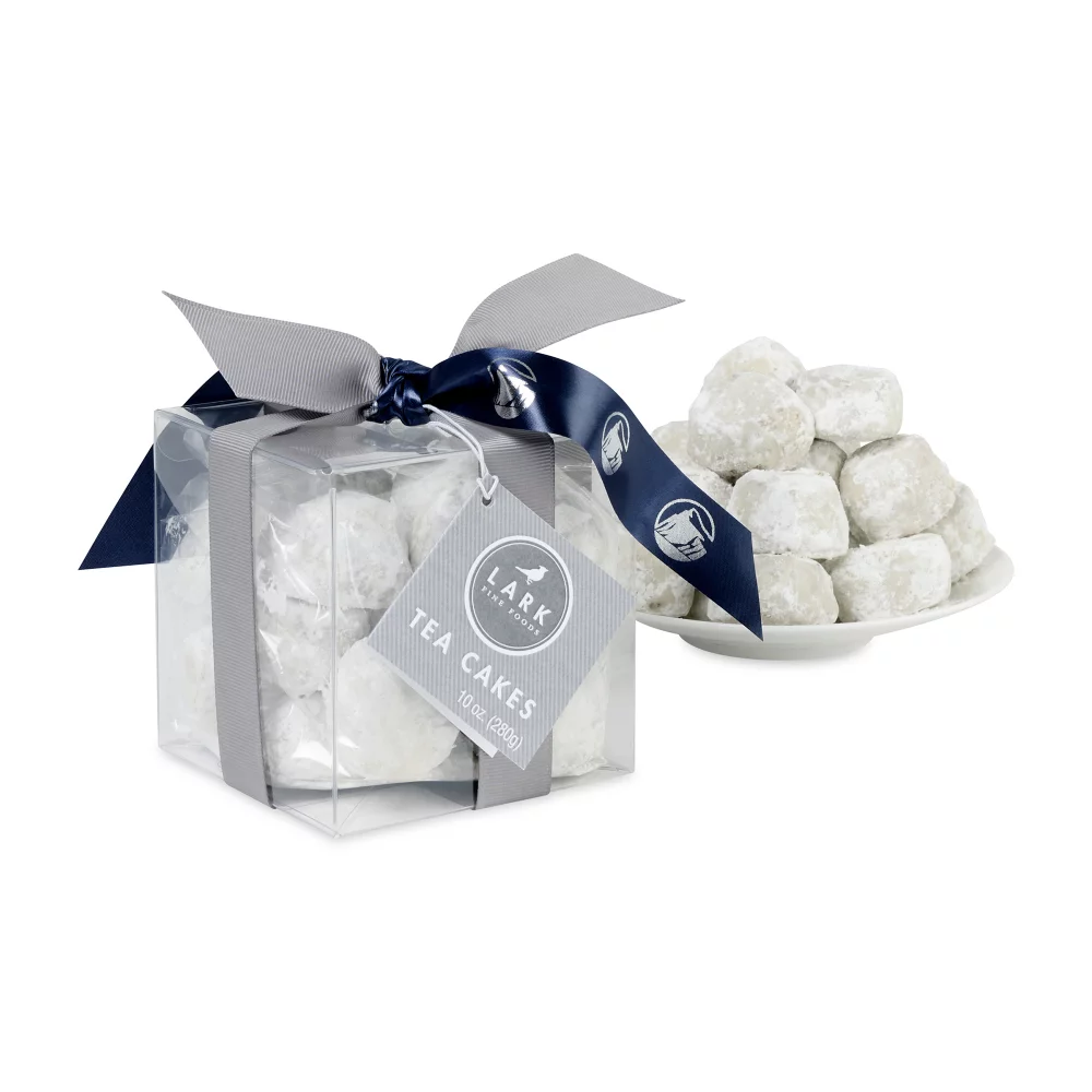 Boîte cadeau de petits gâteaux de thé Lark Decadent pour les fêtes - Gris clair