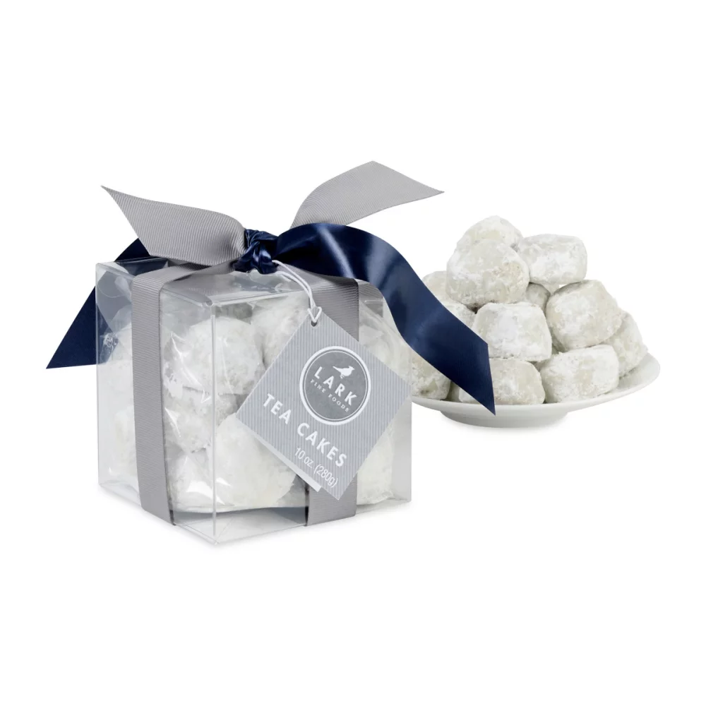 Boîte cadeau de petits gâteaux de thé Lark Decadent pour les fêtes - Gris clair