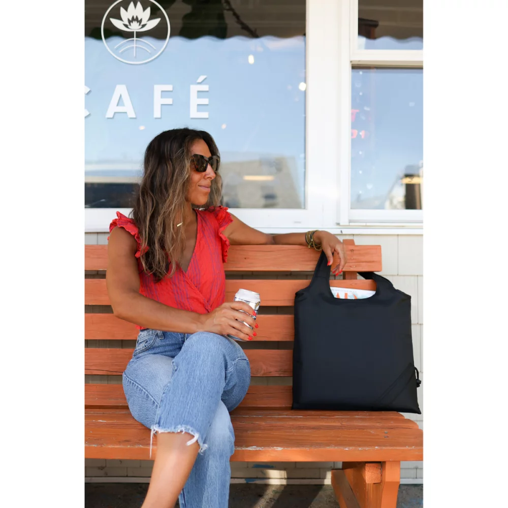 Latitudes Foldaway Shopper - Black