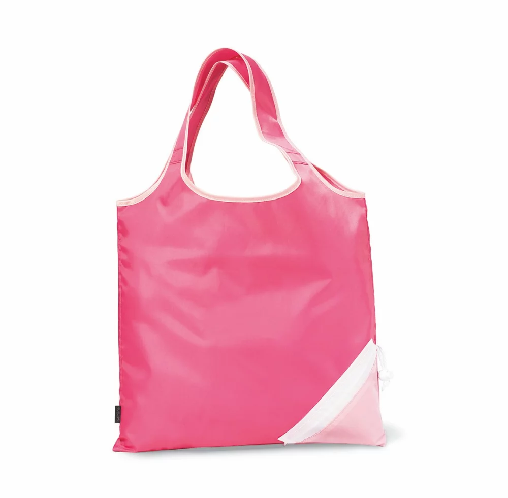 Latitudes Foldaway Shopper - Peony Pink-Deep Pink