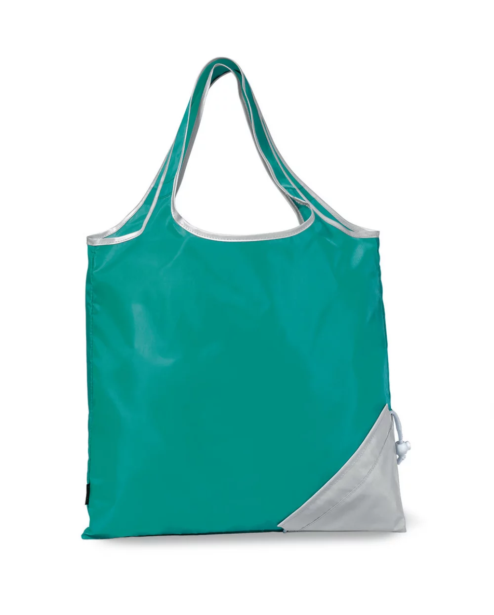 Latitudes Foldaway Shopper - Turquoise-Silver