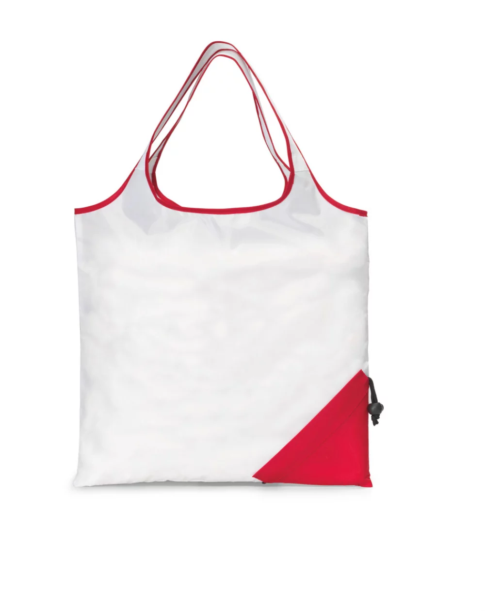 Latitudes Foldaway Shopper - White-Red