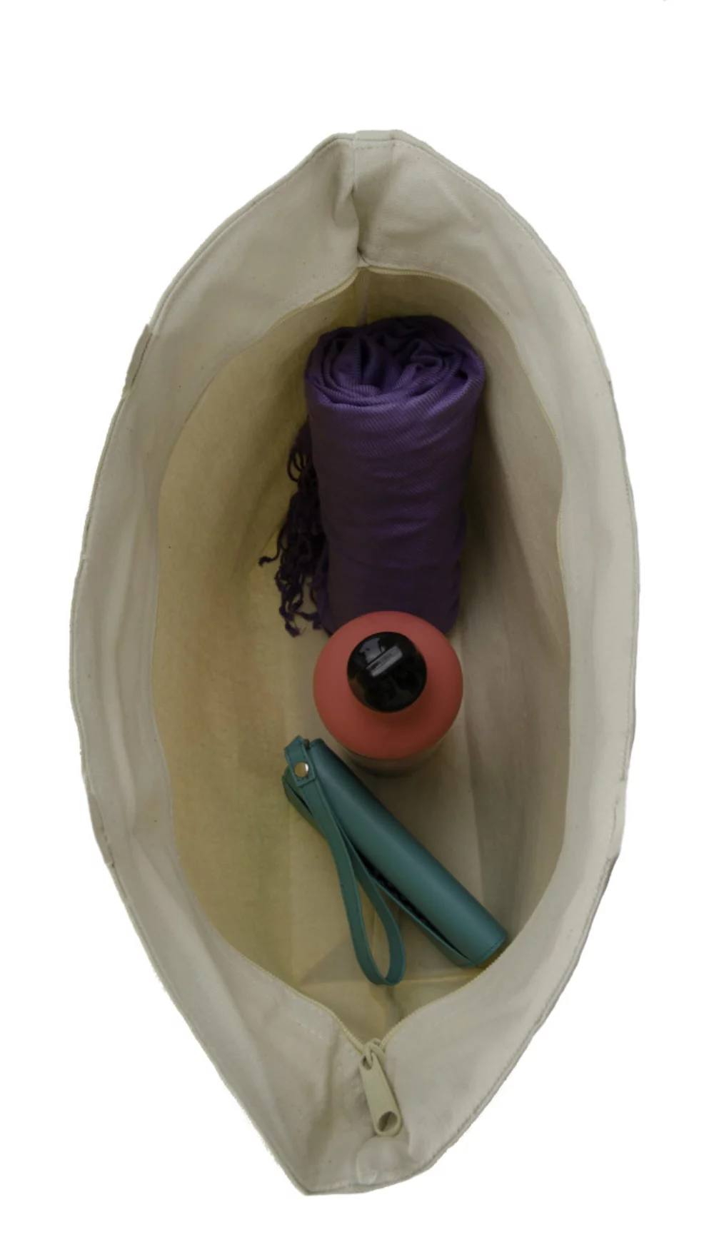 Fourre-tout à fermeture éclair - Naturel