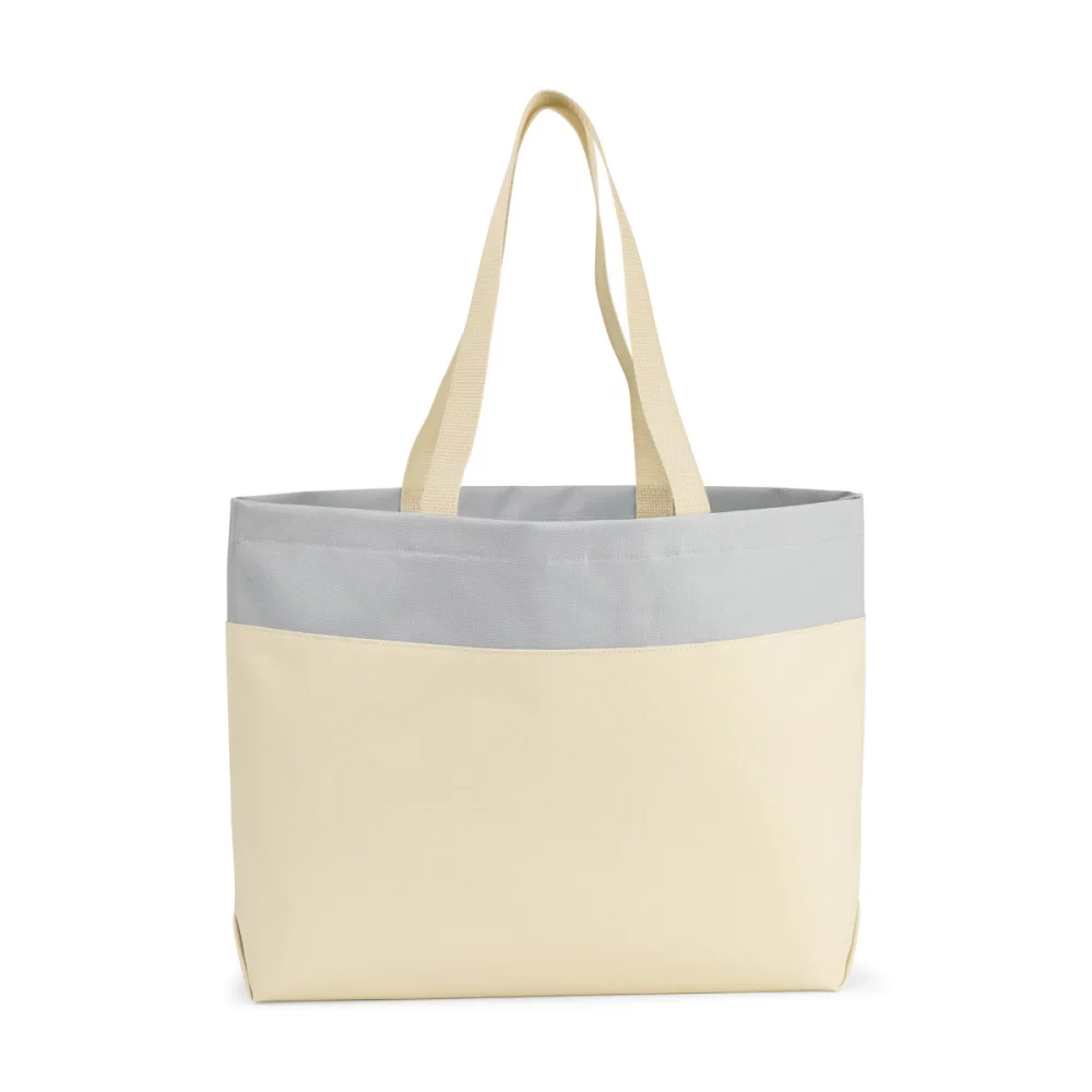 Santorini Wipeable Interior Tote - Natural-Glacial Grey
