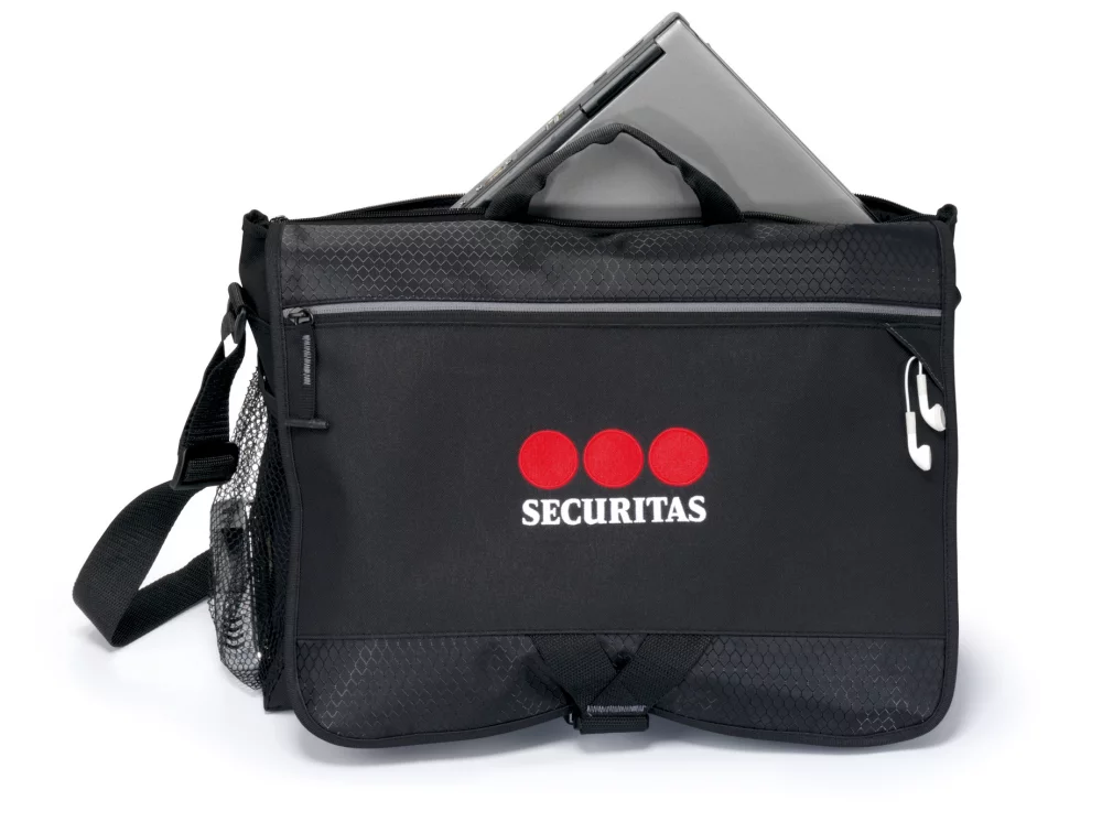 Sac messager pour ordinateur portable Focus - Noir