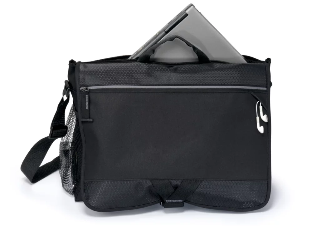 Focus Laptop Messenger Bag - Black