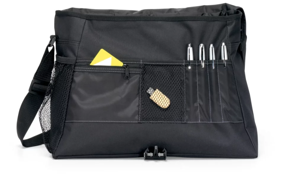 Sac messager pour ordinateur portable Focus - Noir