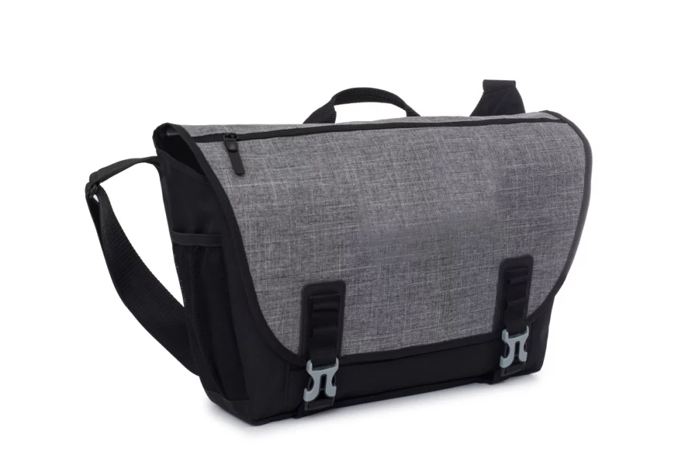 Nova Laptop Messenger Bag - Black-Charcoal Heather