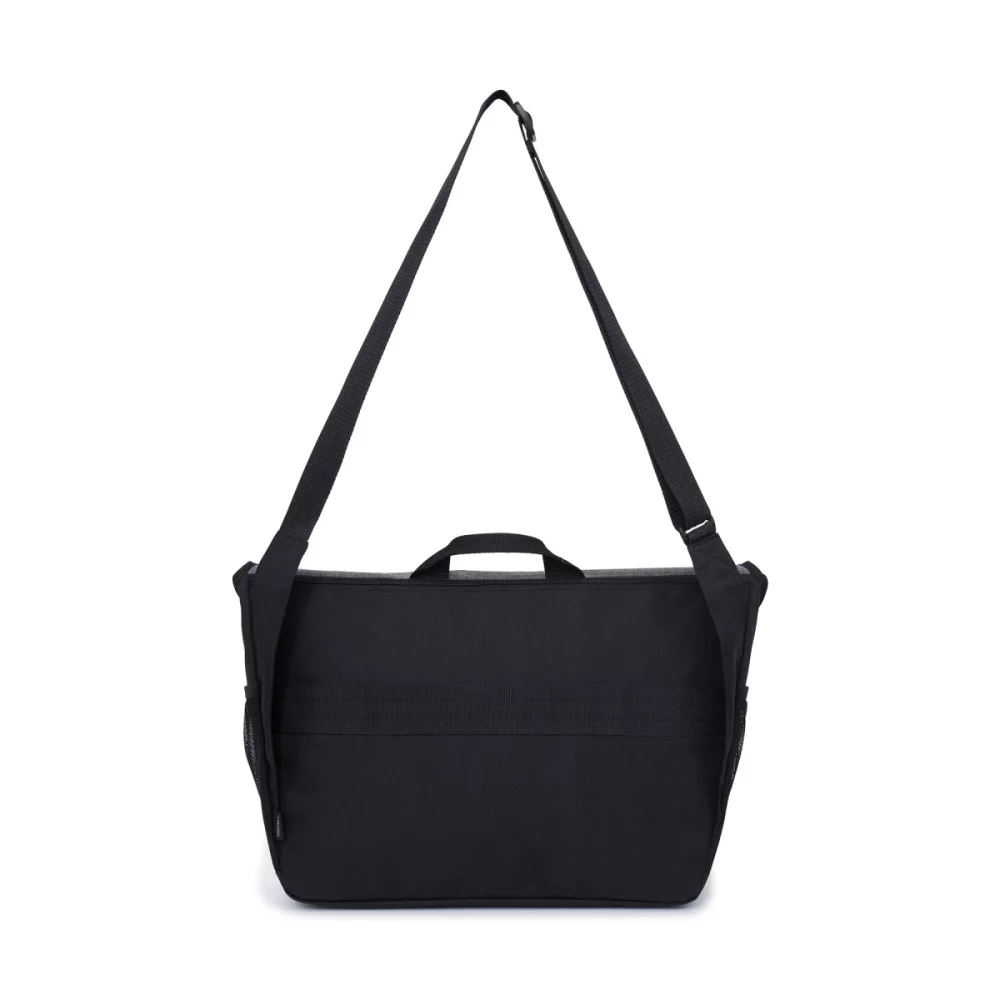 Nova Laptop Messenger Bag - Black-Charcoal Heather