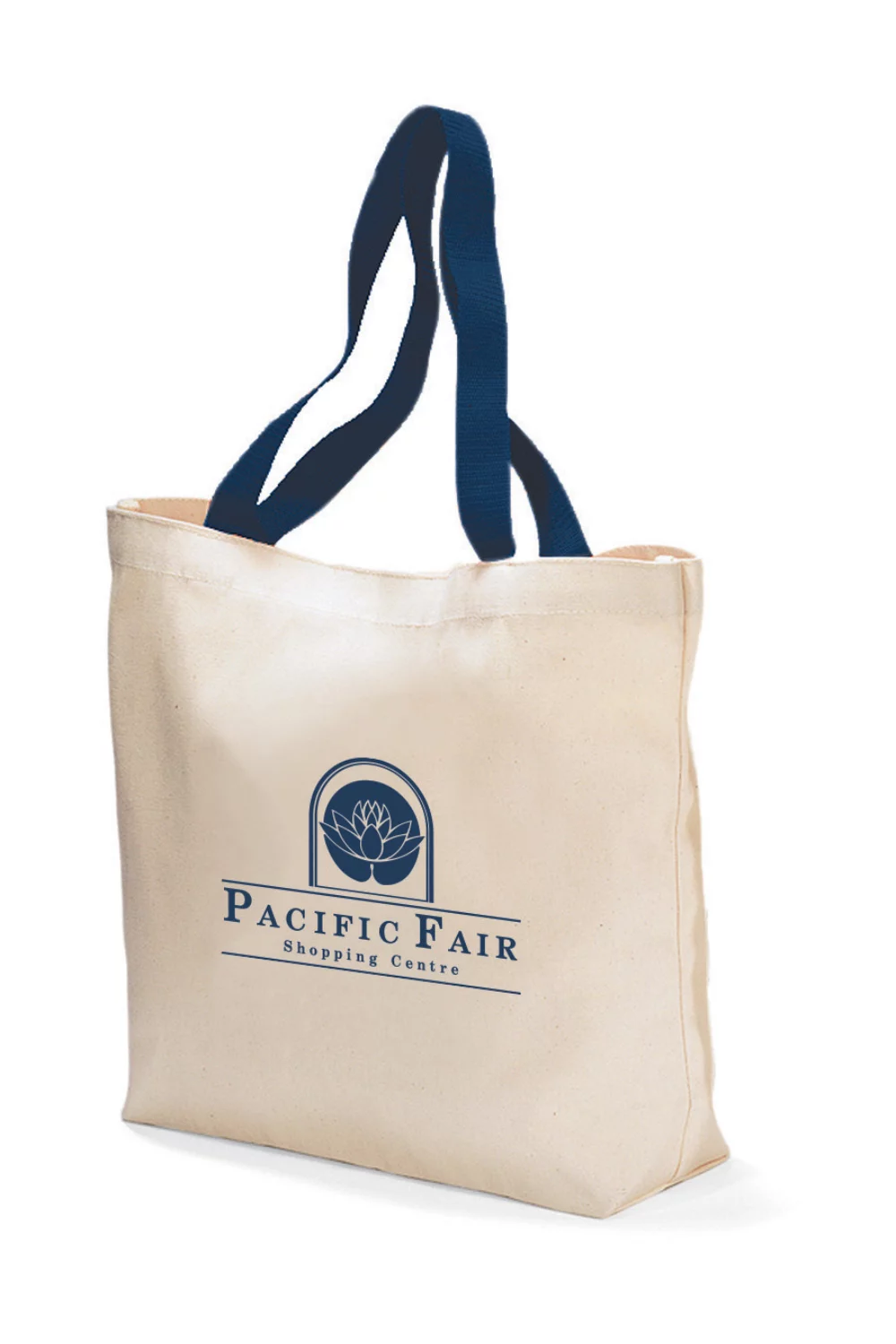 Colored Handle Tote - Navy Blue