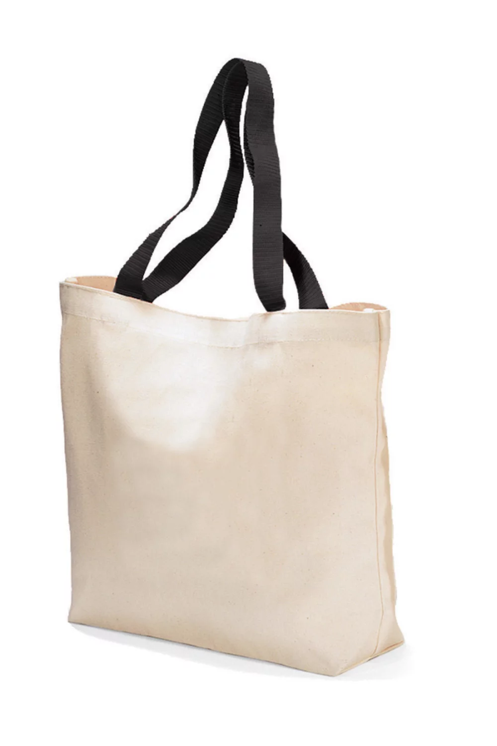 Colored Handle Tote - Black