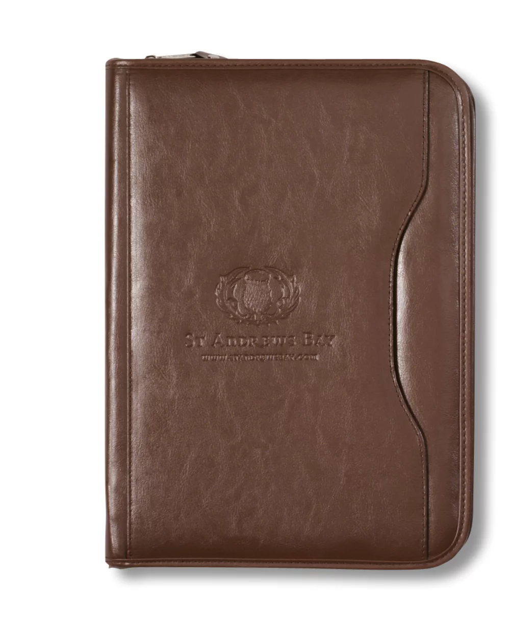 Porte-documents en cuir vintage de luxe pour cadres - Marron