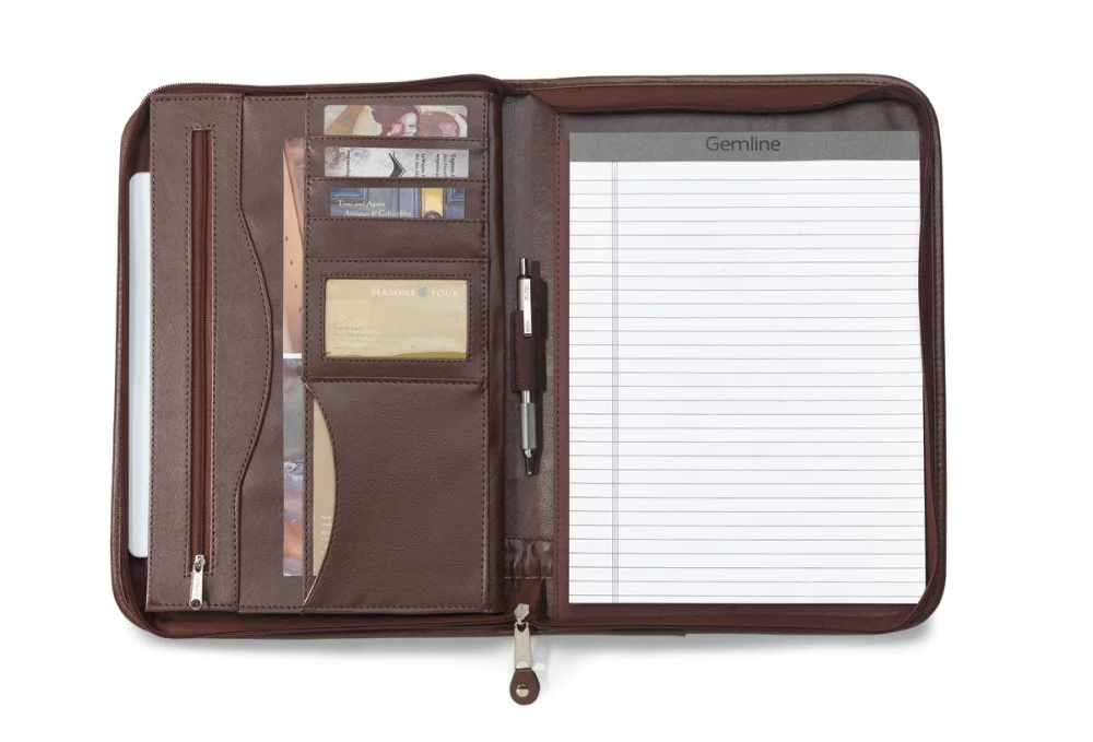 Porte-documents en cuir vintage de luxe pour cadres - Marron