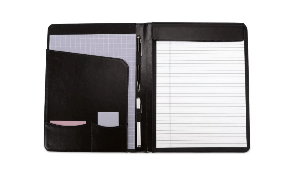 Porte-documents exécutif en cuir vintage - Noir