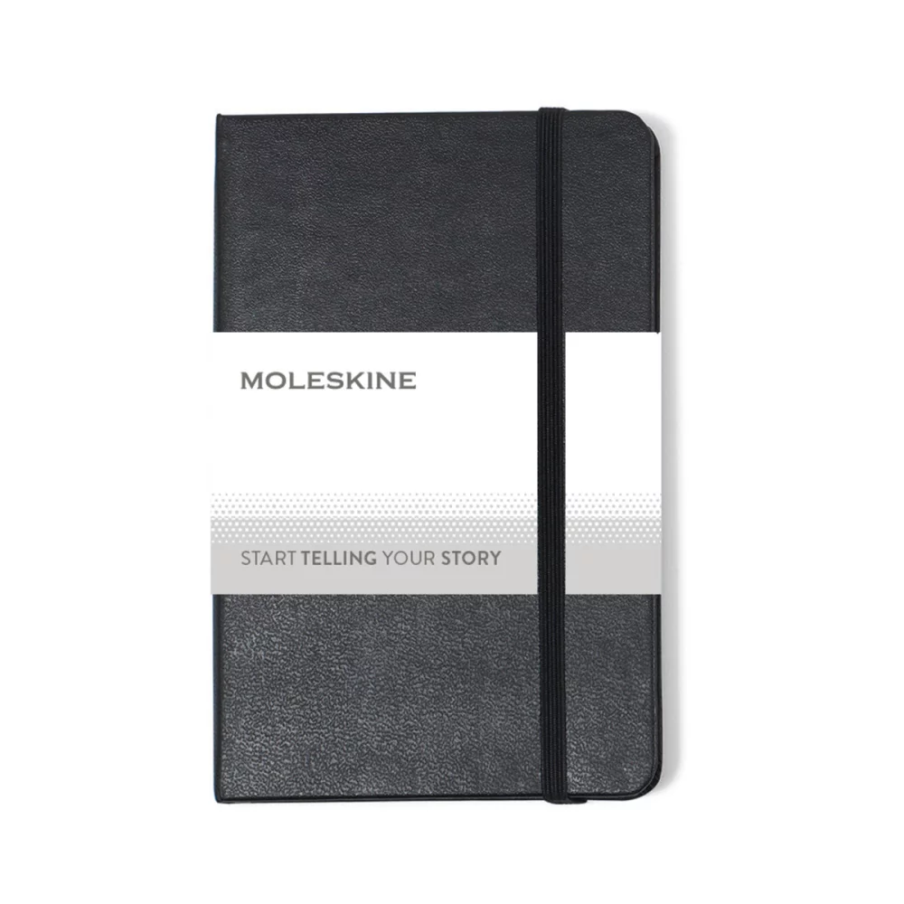 Carnet de poche à couverture rigide Moleskine® à lignes - Noir