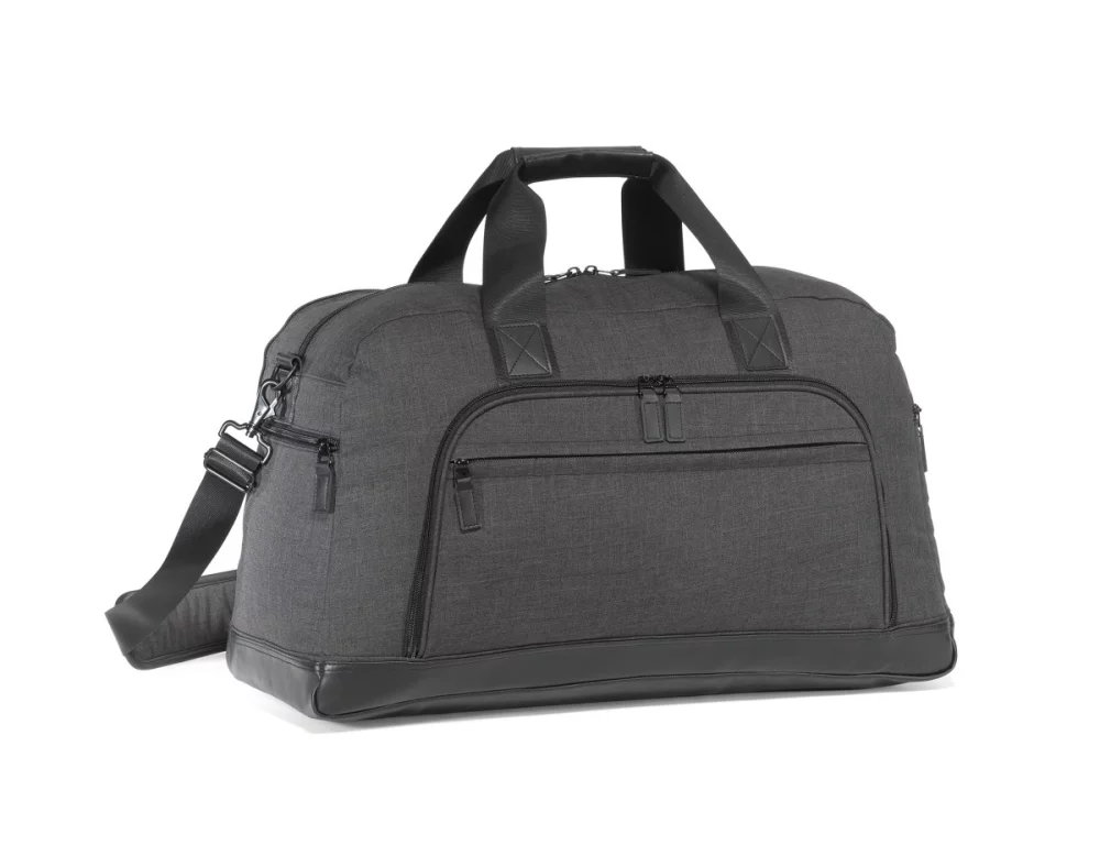 Heritage Supply Tanner Travel Duffel - Charcoal Heather-Black