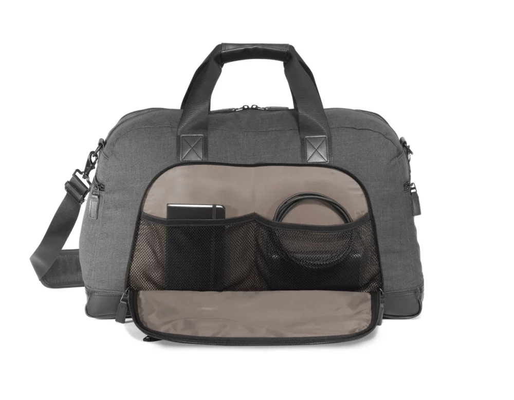 Heritage Supply Tanner Travel Duffel - Charcoal Heather-Black