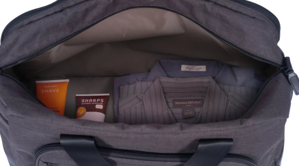 Heritage Supply Tanner Travel Duffel - Charcoal Heather-Black