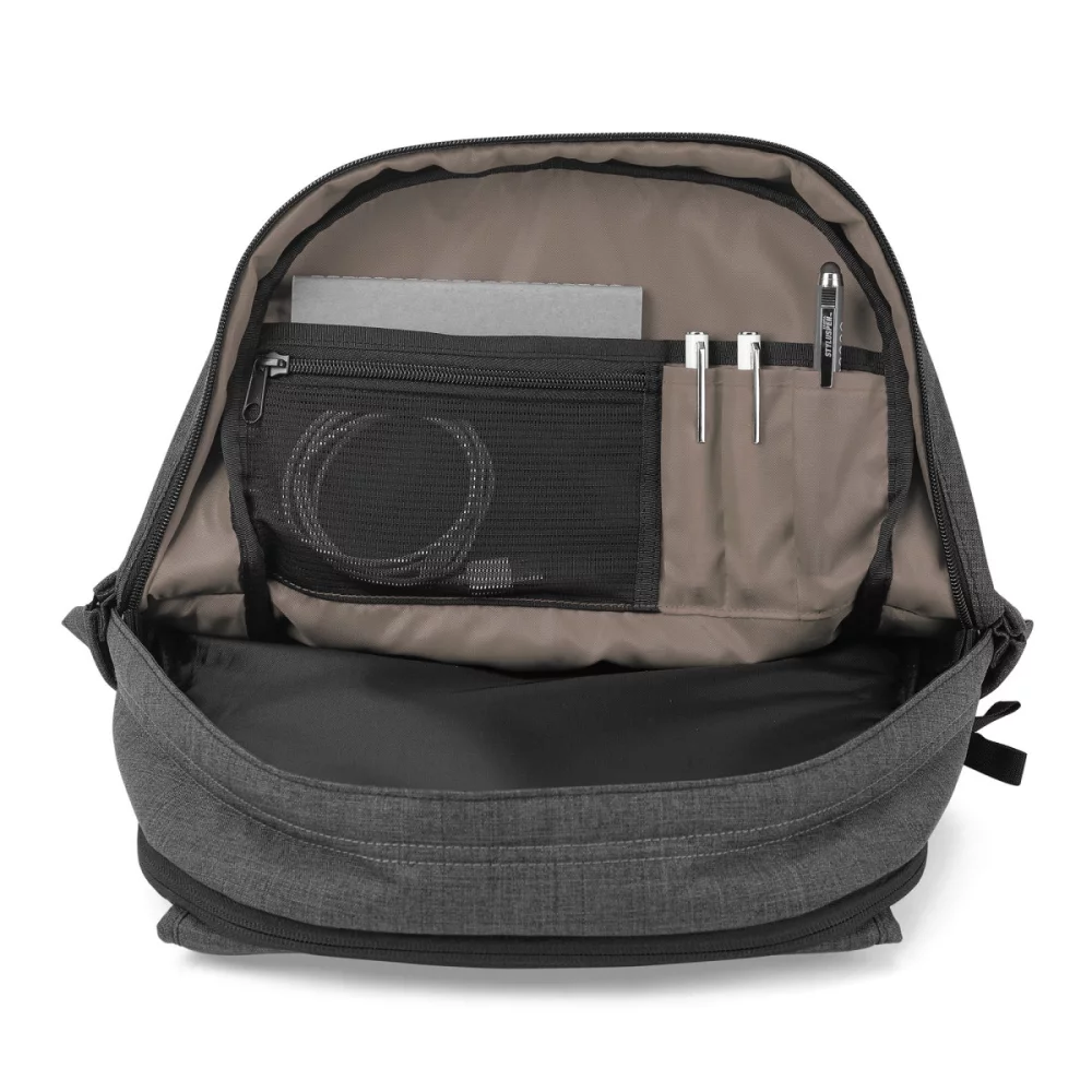 Heritage Supply Tanner Laptop Backpack - Charcoal Heather-Black