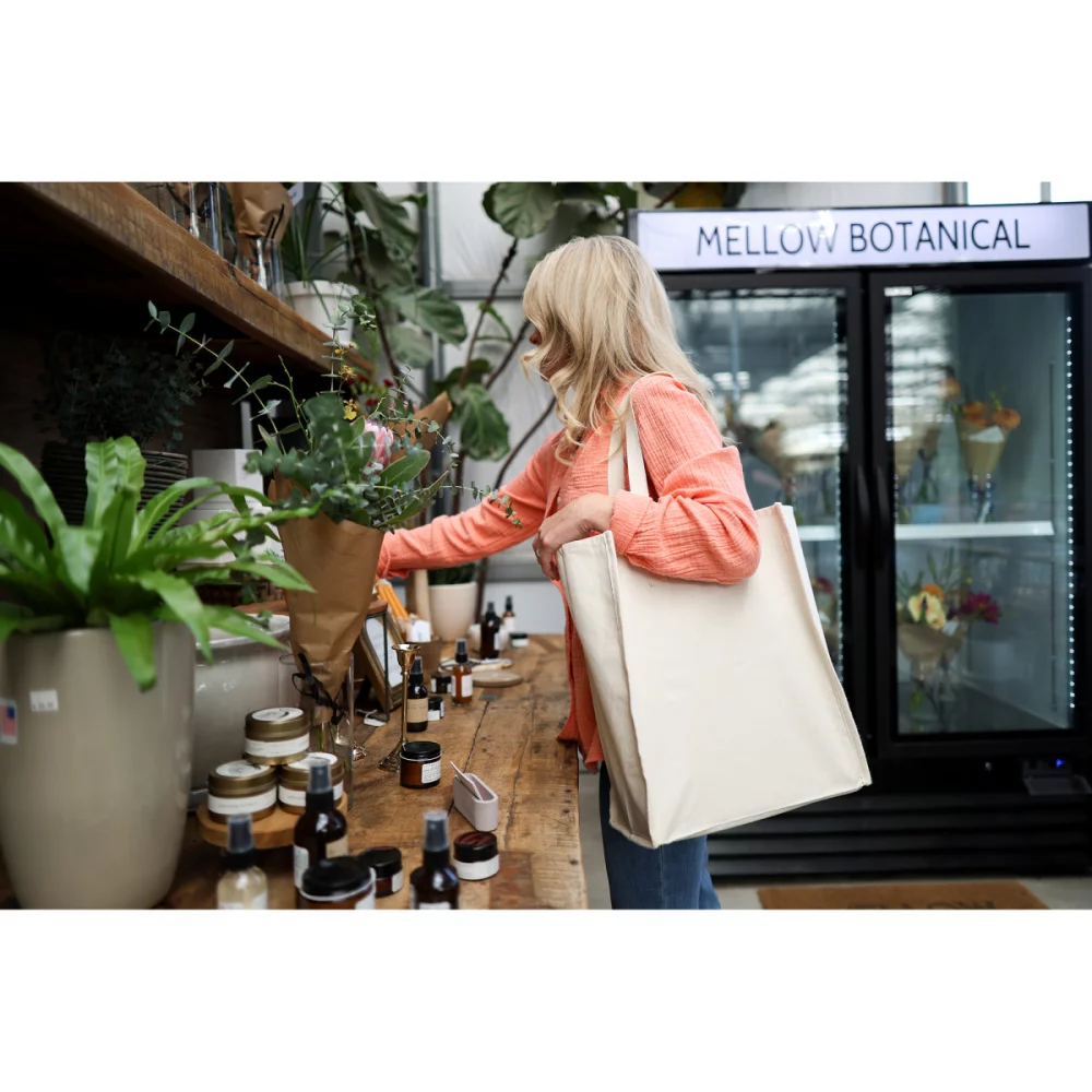 AWARE™ Recycled Cotton Market Tote Bag - Natural