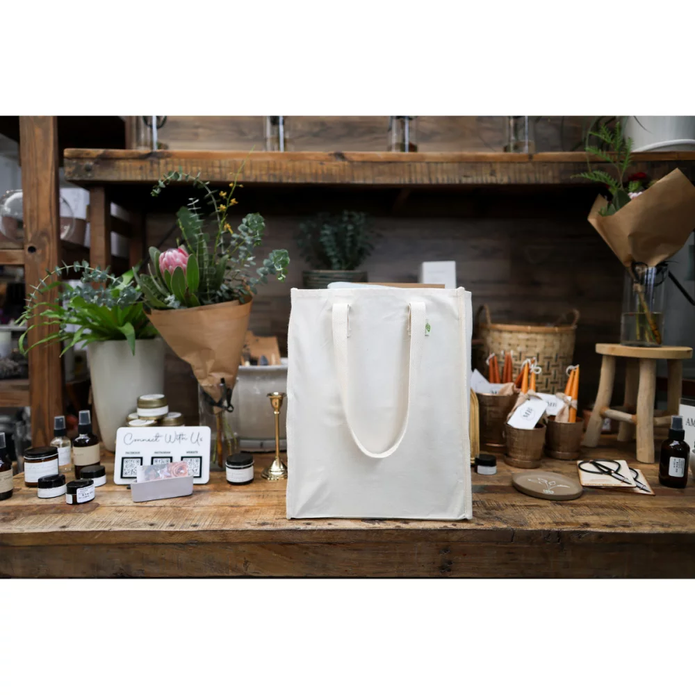 AWARE™ Recycled Cotton Market Tote Bag - Natural