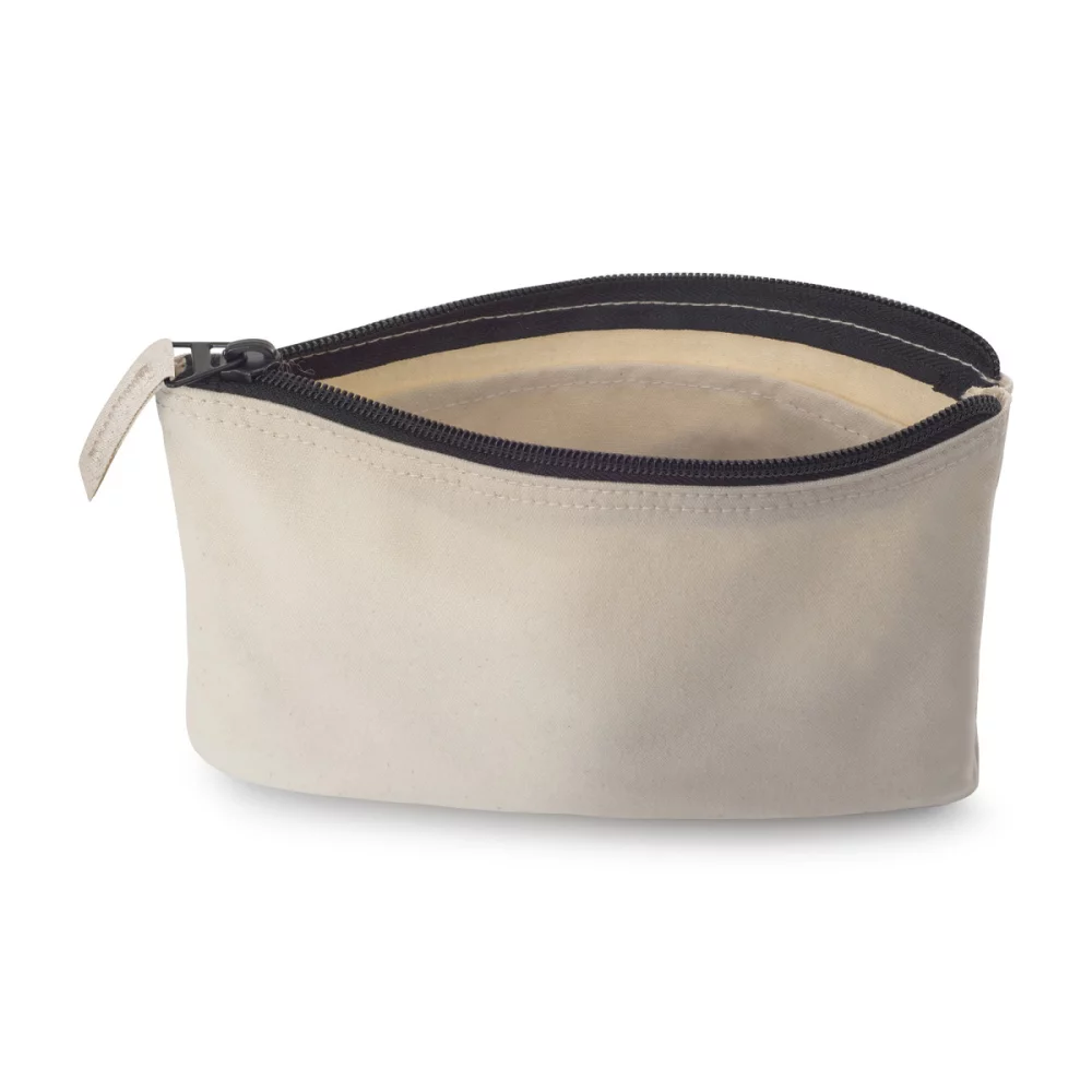 Avery Cotton Zippered Pouch - Natural