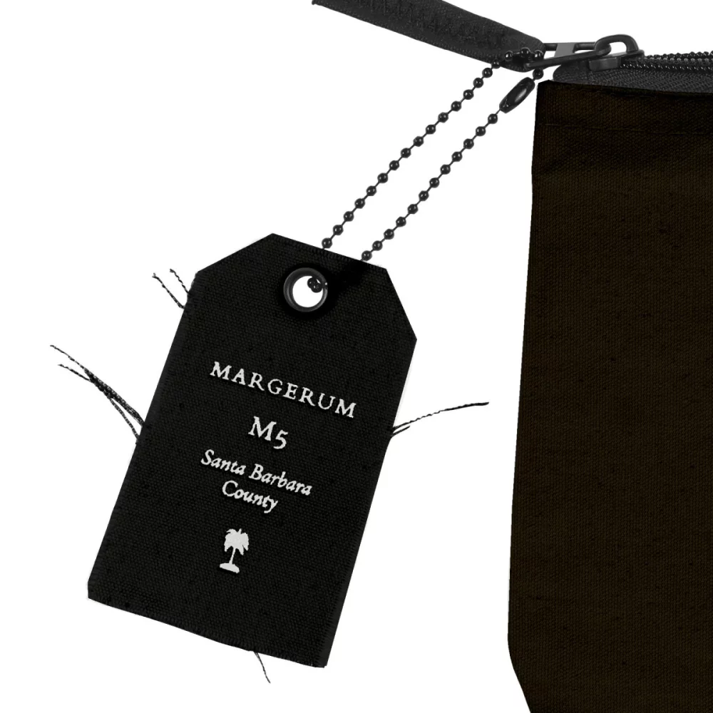 Avery Cotton Zippered Pouch - Black