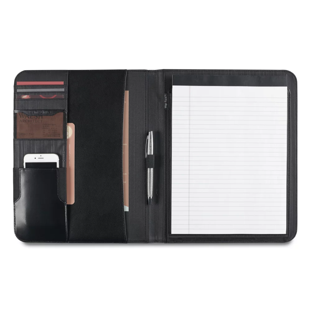 Bloc-notes en cuir Samsonite Peyton - Noir