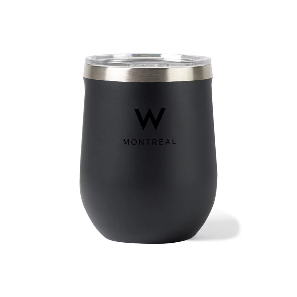 Ensemble cadeau de verres à vin sans pied CORKCICLE® - Noir mat