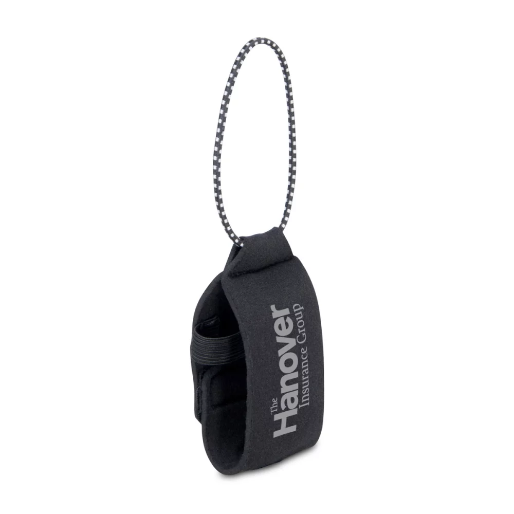 Portable Neoprene Hand Sanitizer Holder - Black