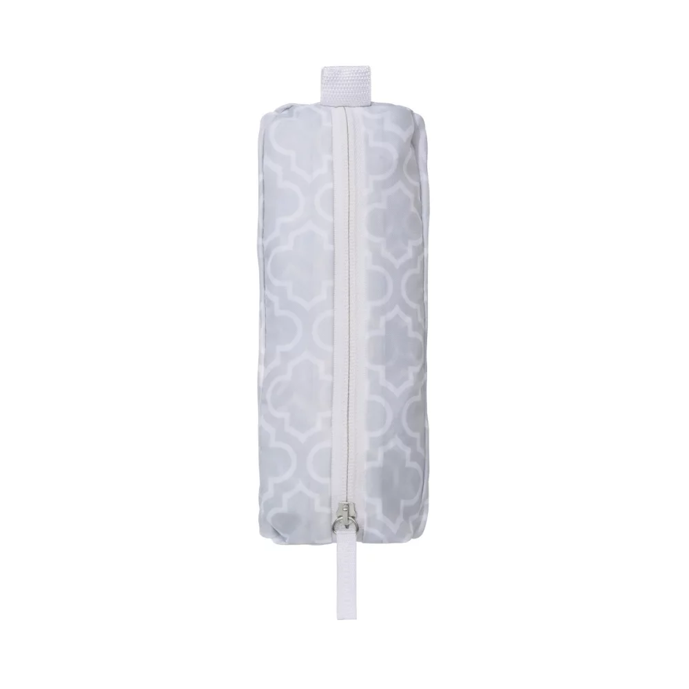 Riley Large Patterned Tote - Light Grey Moroccan Pattern