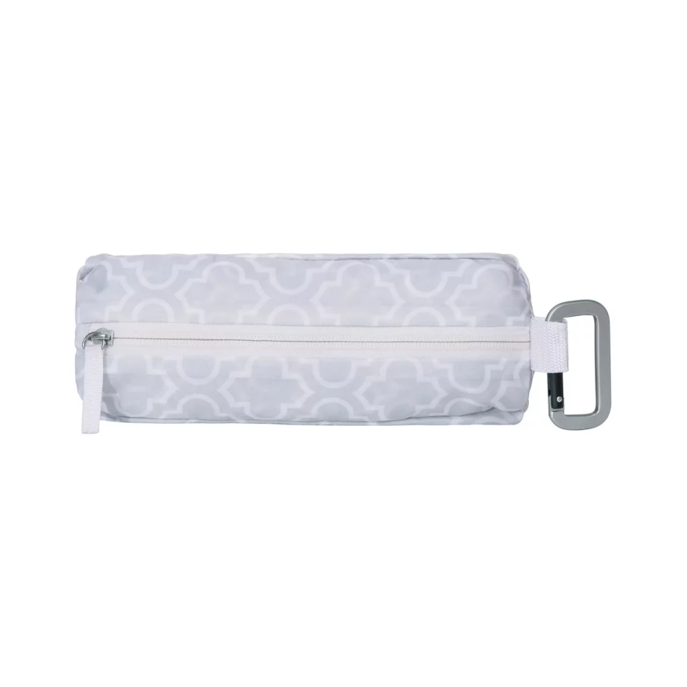Riley Large Patterned Tote - Light Grey Moroccan Pattern