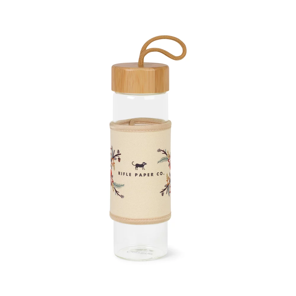 Bouteille en verre de bambou Sérénité - 18,5 oz - Naturelle