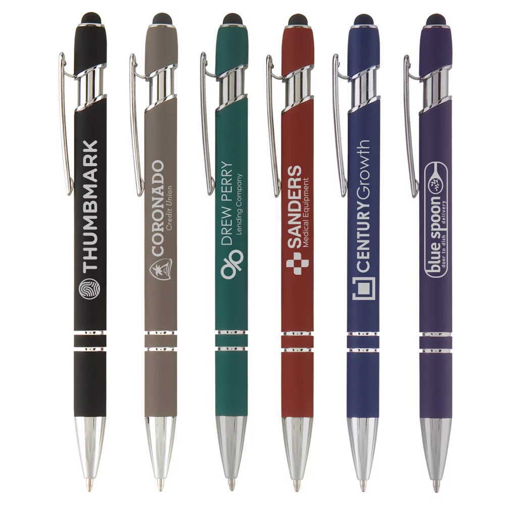 Ellipse Softy avec stylet - Gravure laser - Stylo en métal