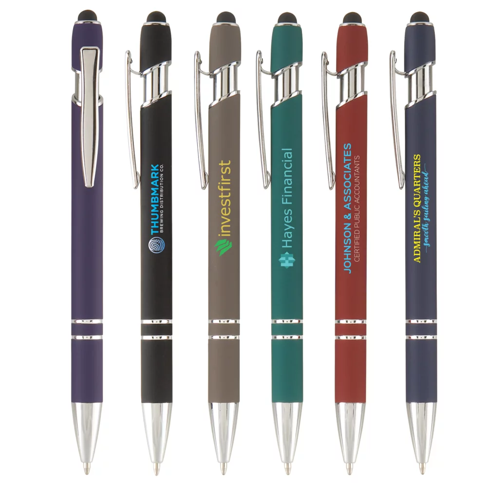 Ellipse Softy avec stylet - ColorJet - Stylo métallique en couleur plein.