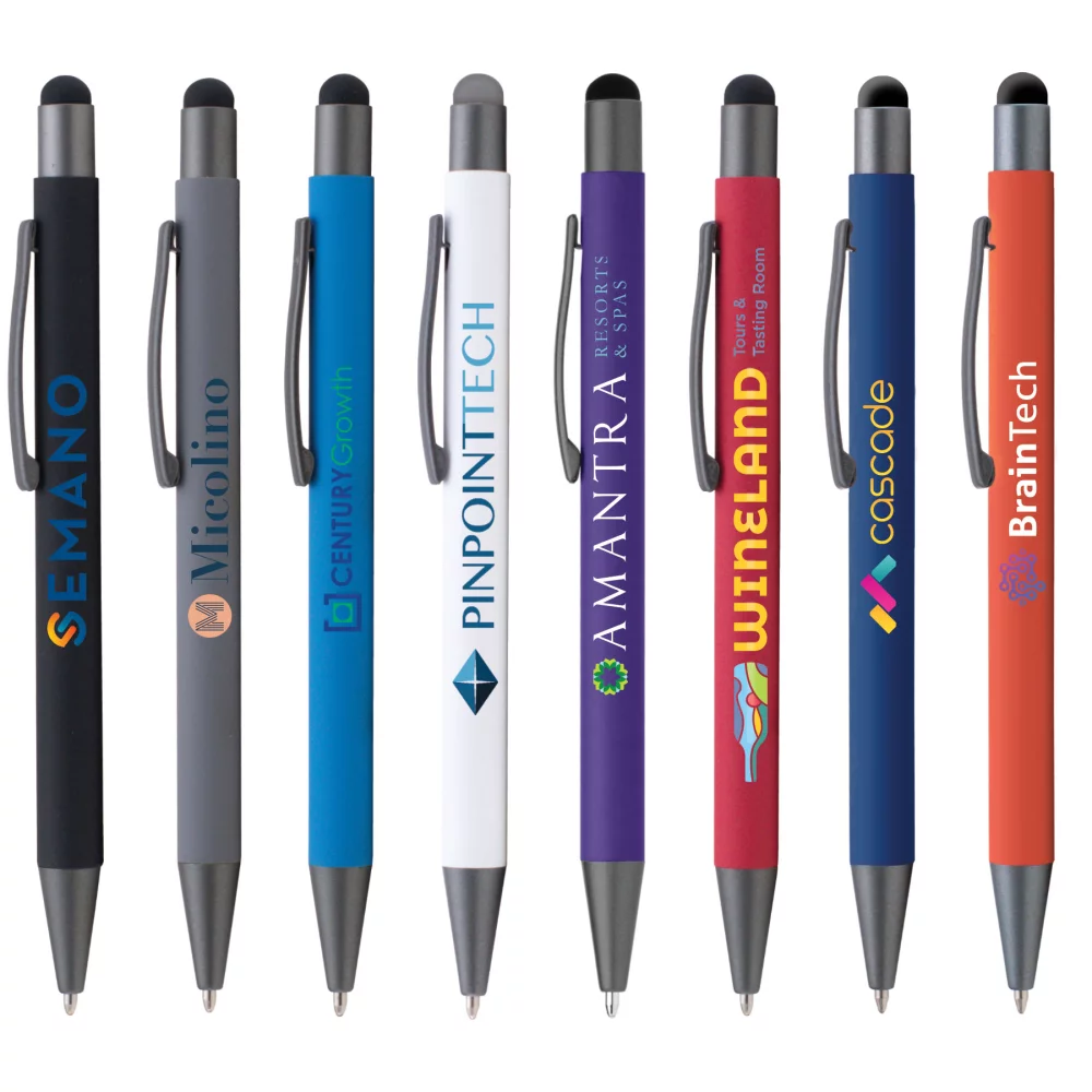 Bowie Softy avec stylet - ColorJet - Stylo métallique en couleur plein.