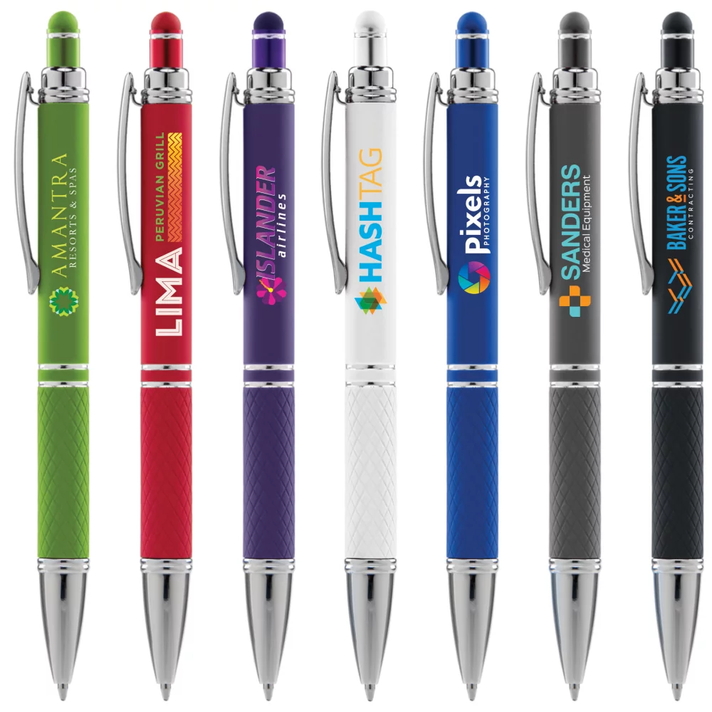 Phoenix Softy avec stylet - ColorJet - Stylo métallique en couleur plein