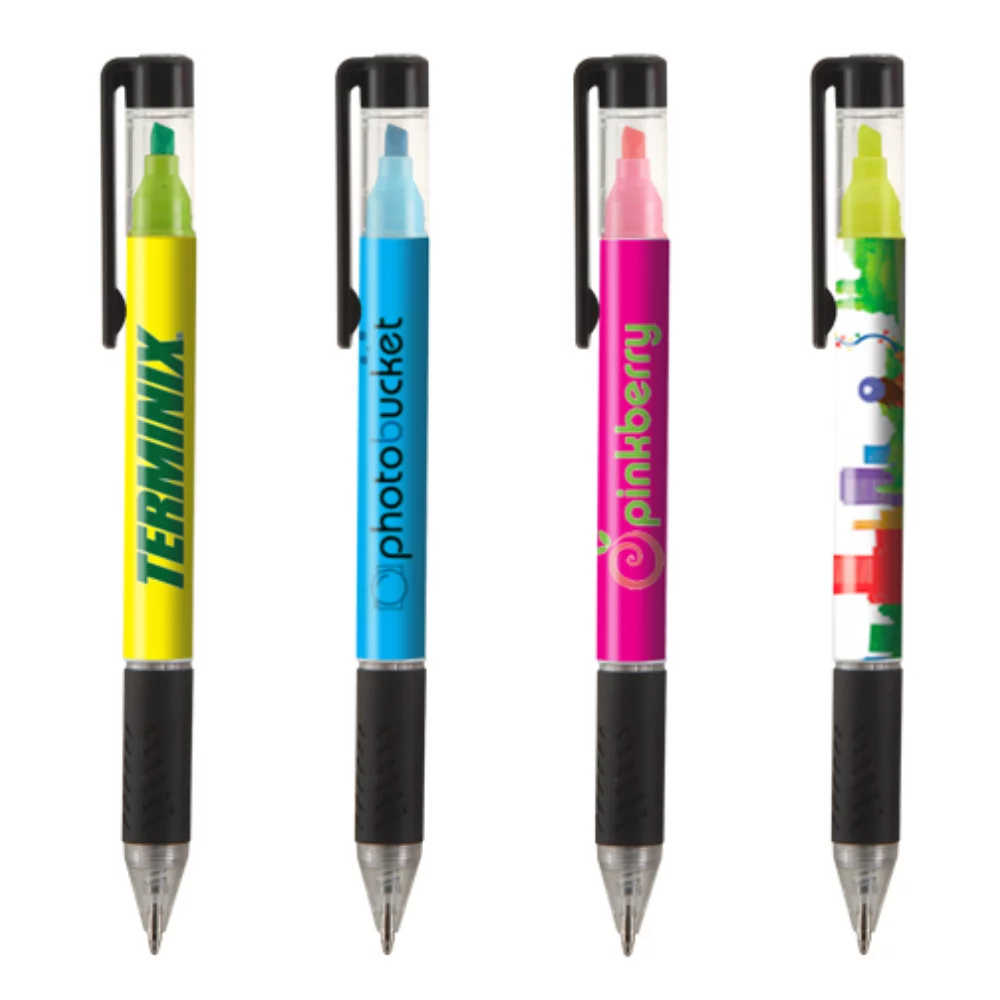 Combo stylo et surligneur Duplex (Impression numérique en couleur)