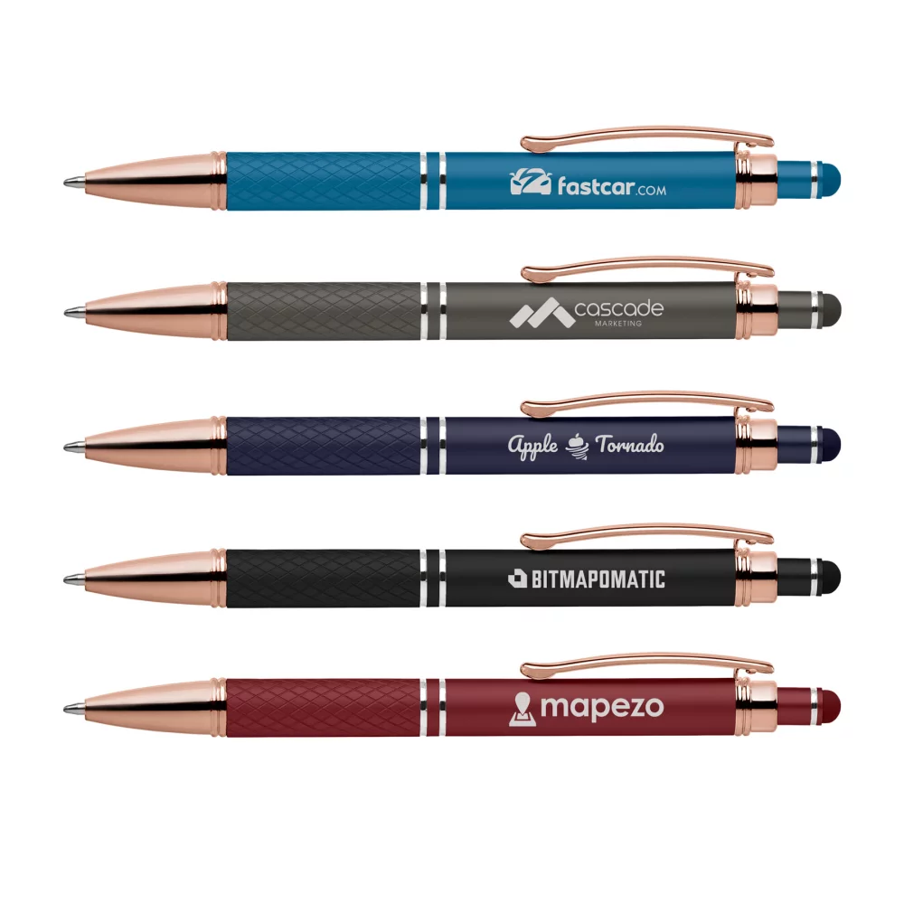Phoenix Softy Rose Gold Classic Pen w/ Stylus - Laser