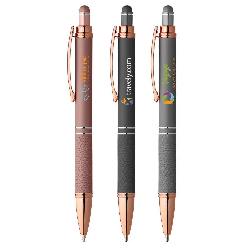 Stylo métallique Phoenix Softy Rose Gold avec stylet - ColorJet