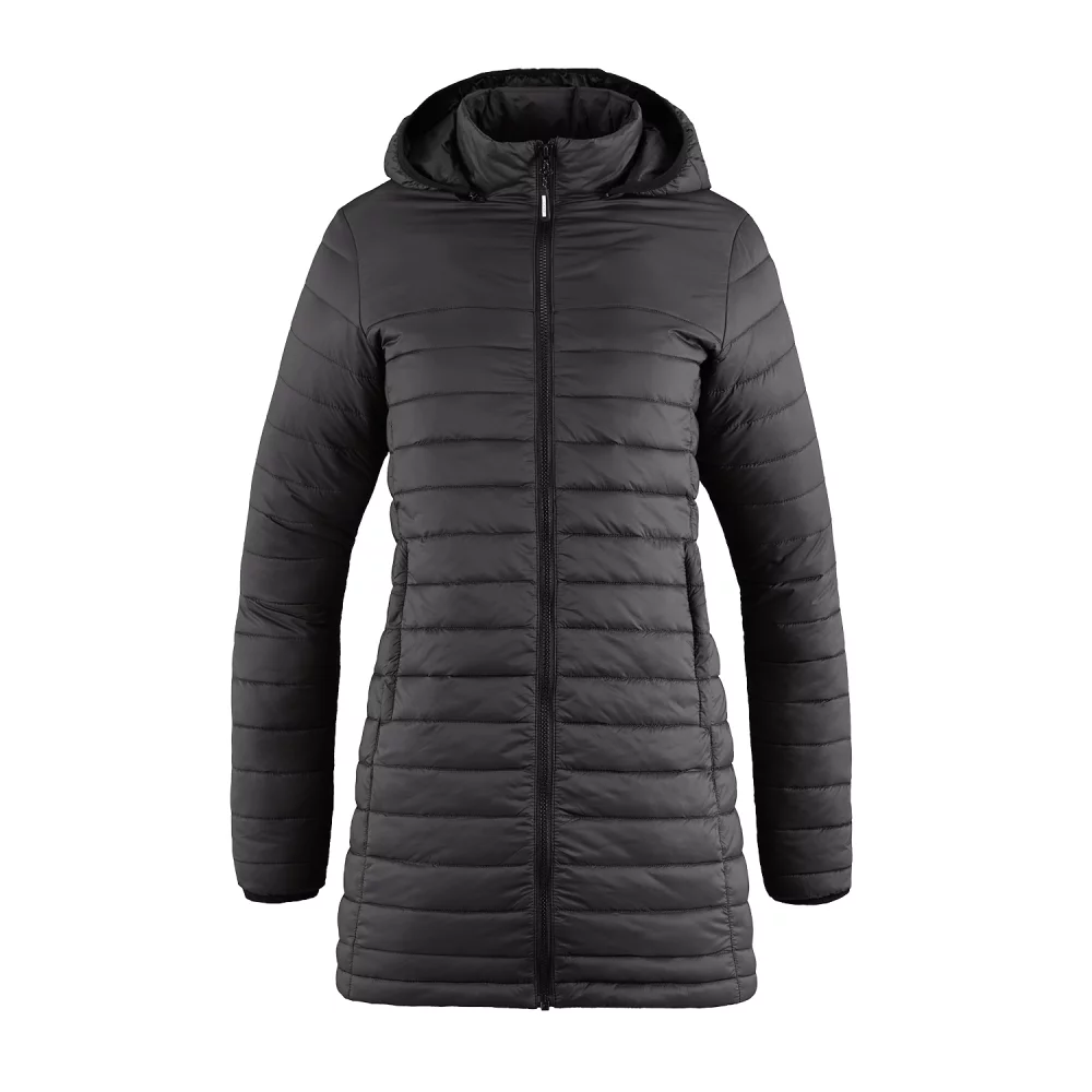 Glacier Bay Ladies Full Length Puffy Jacket w/ Detachable Hood