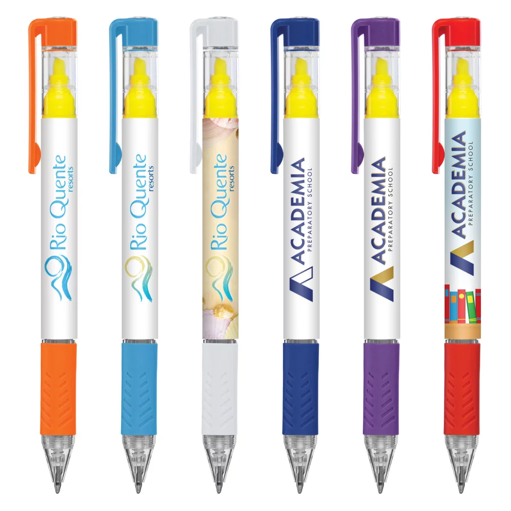 Surligneur et stylo Duplex Brights (Impression numérique en couleur intégrale)
